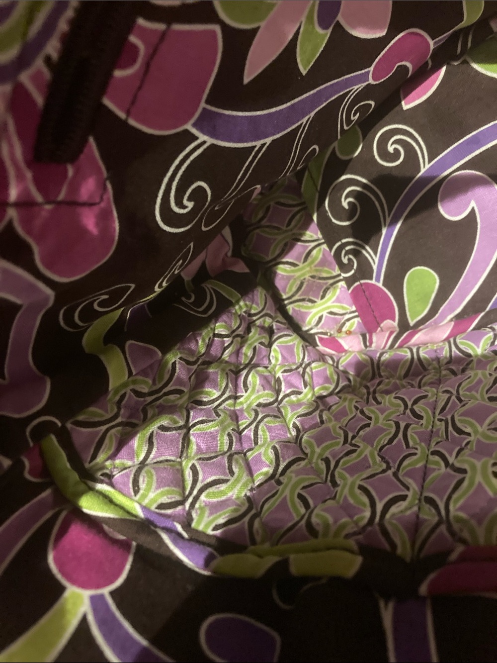 Vera Bradley Purple Punch shoulder bag/purse retired pattern - Picture 10 of 11